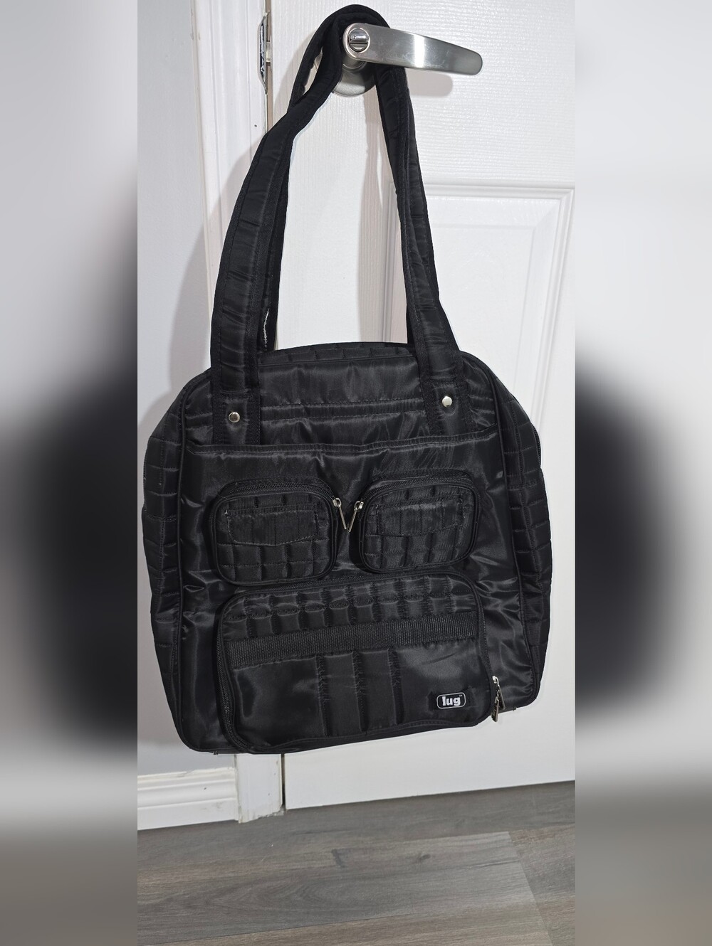 Lug Black Quilted Puddle Jumper Travel Bag